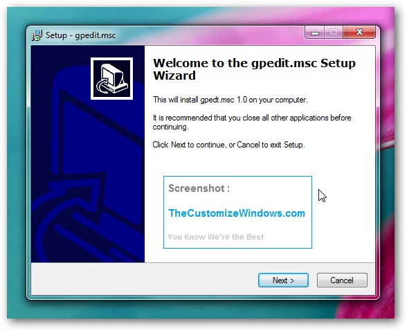 Group Policy Editor in windows 7 home premium Group Policy Editor in windows 7 home premium
